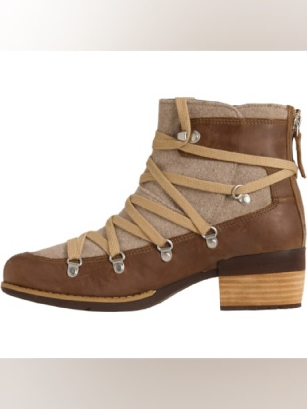 ๐ Merrell Leather Shiloh II Warm Women Short Boots Heeled Camel Brown Beige 6 - Picture 6 of 9